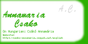 annamaria csako business card