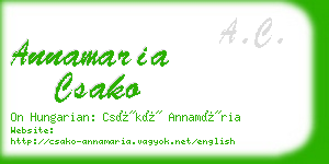 annamaria csako business card